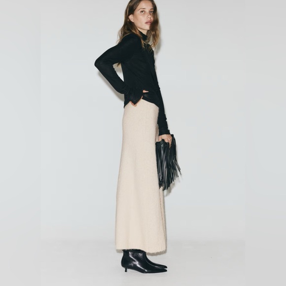 H&M Boucle A-Line Knit Skirt Size S NWT - Picture 3 of 5